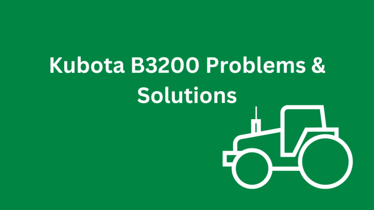 Kubota B3200 problems